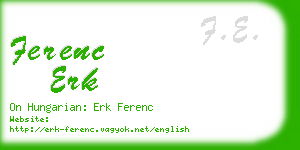 ferenc erk business card